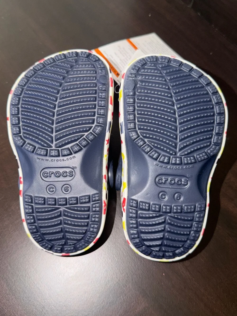 CROCS Kids Navy Mickey Mouse Clog Sandals with Character Jibbitz